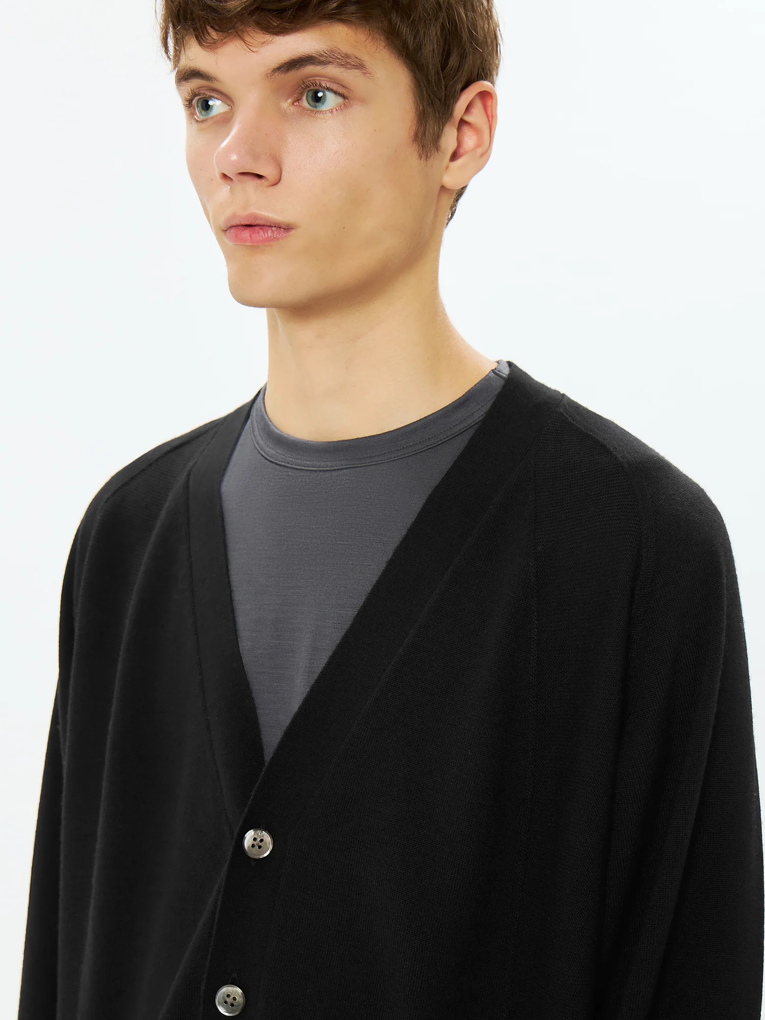 Wool x Brewed Protein Wholegarment Cardigan - Image 11